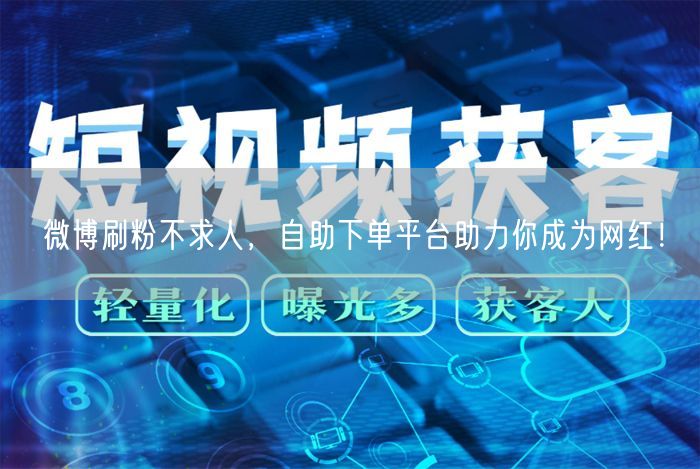 微博刷粉不求人，自助下单平台助力你成为网红！